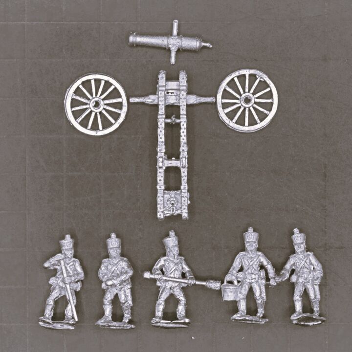 Newline Designs, Napoleonic - French 4/8lb Field Gun & Line Foot Artillery Crew