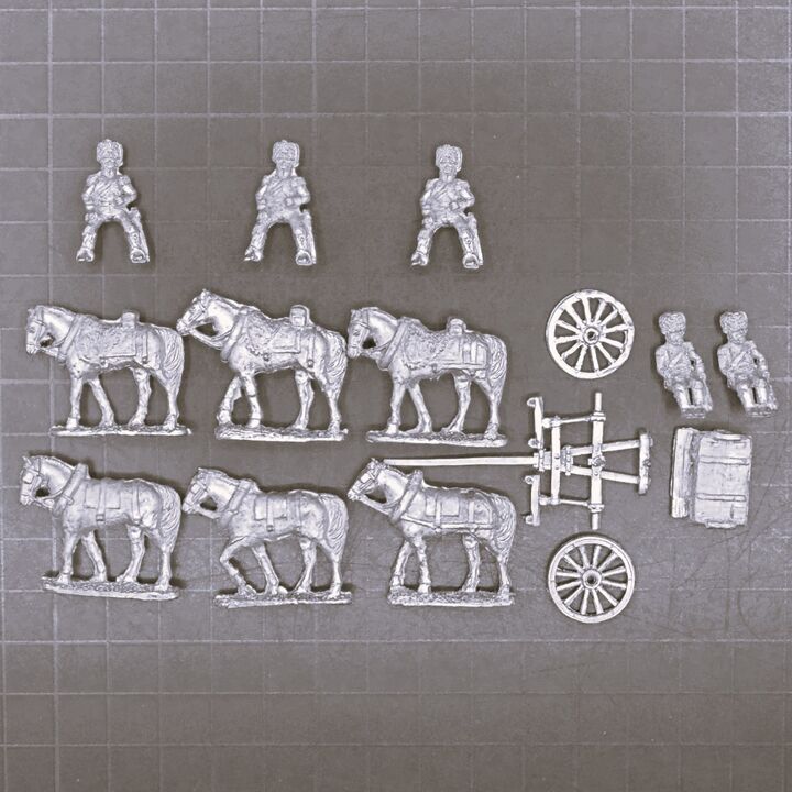 Newline Designs, Napoleonic - French Guard Horse Artillery Limber, Team & Drivers