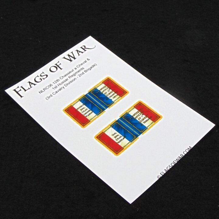 28mm, Flags of War, Napoleonic: French 12th Chasseur a Cheval & 1st Hussar Cavalry Regiments, 1815 Pattern