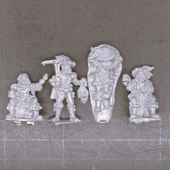 Athena Miniatures, Renaissance: Landsknecht Soldiers Resting Athena Miniatures, Renaissance: Landsknecht Soldiers Resting