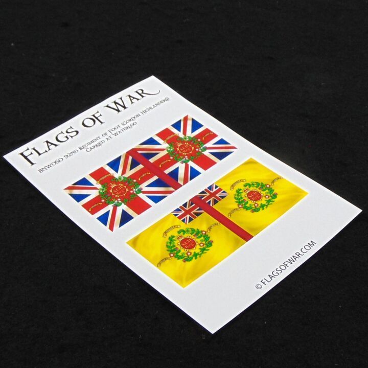 28mm, Flags of War, Napoleonic: British 92nd Regiment of Foot (Carried at Waterloo) 28mm, Flags of War, Napoleonic: British 92nd Regiment of Foot (Carried at Waterloo)