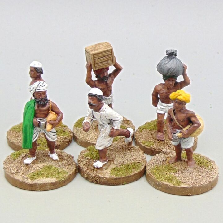 Grade D - Wargames Foundry - Indian Mutiny - Indian Porters & Civilians Grade D - Wargames Foundry - Indian Mutiny - Indian Porters & Civilians