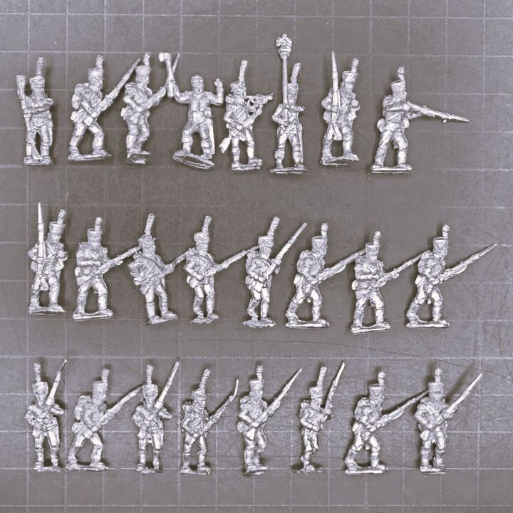 Newline Designs, Napoleonic - French Legere Elite Companies Attacking or Skirmishing Newline Designs, Napoleonic - French Legere Elite Companies Attacking or Skirmishing
