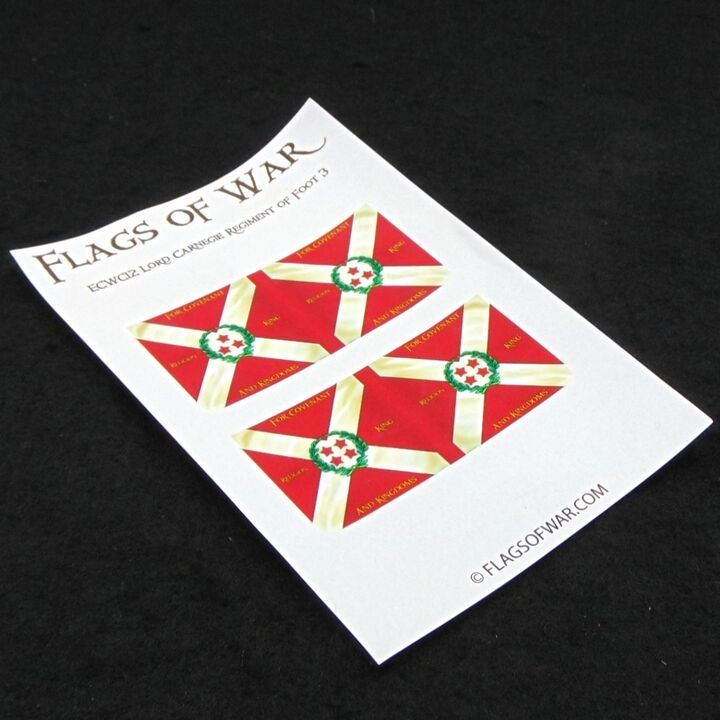 28mm, Flags of War, ECW: Covenantor Flags Lord Carnegie's Regiment of Foot (3)