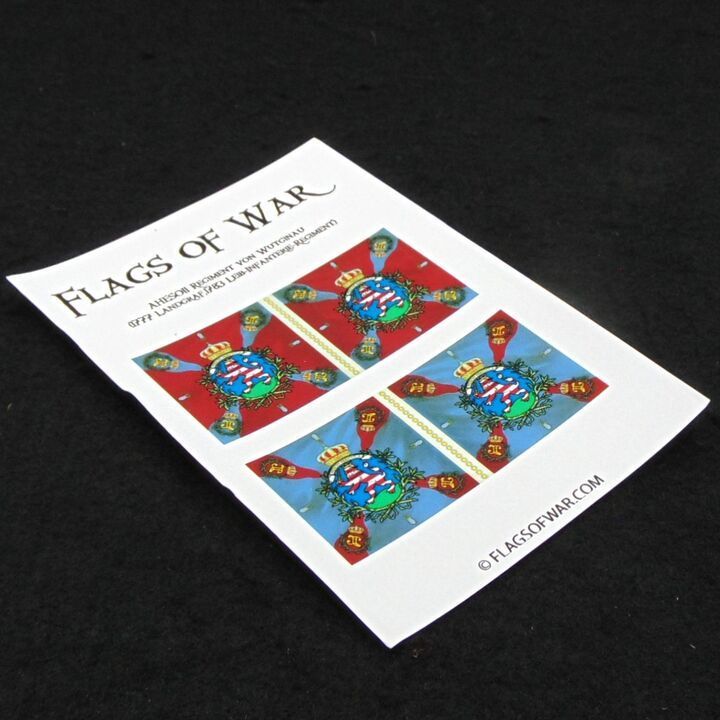 28mm, Flags of War, AWI: Hessian Colours of Regiment Von Wutginau