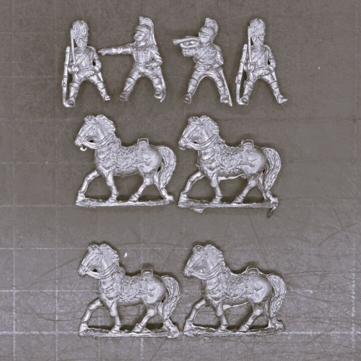 Essex Miniatures, Napoleonic - French Dragoons Command and Elite Company Essex Miniatures, Napoleonic - French Dragoons Command and Elite Company
