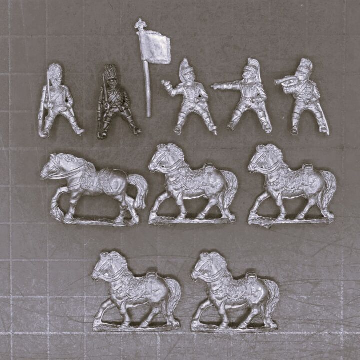 Essex Miniatures, Napoleonic - French Dragoons Command and Elite Company Essex Miniatures, Napoleonic - French Dragoons Command and Elite Company