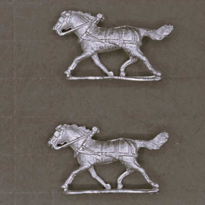 Minifigs, Napoleonic - French Draught Horses
