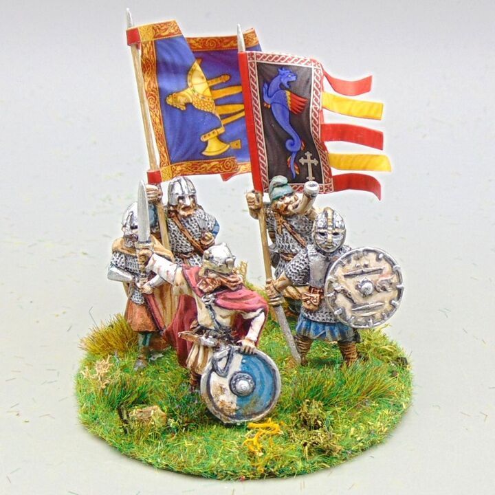 Grade C - Warlord Games - Dark Ages - Saxon Army Command Group Grade C - Warlord Games - Dark Ages - Saxon Army Command Group