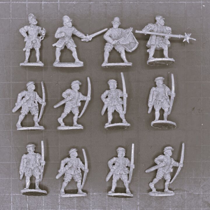 The Assault Group, Renaissance: Tudor English Border Or Militia Archer Unit, Advancing The Assault Group, Renaissance: Tudor English Border Or Militia Archer Unit, Advancing
