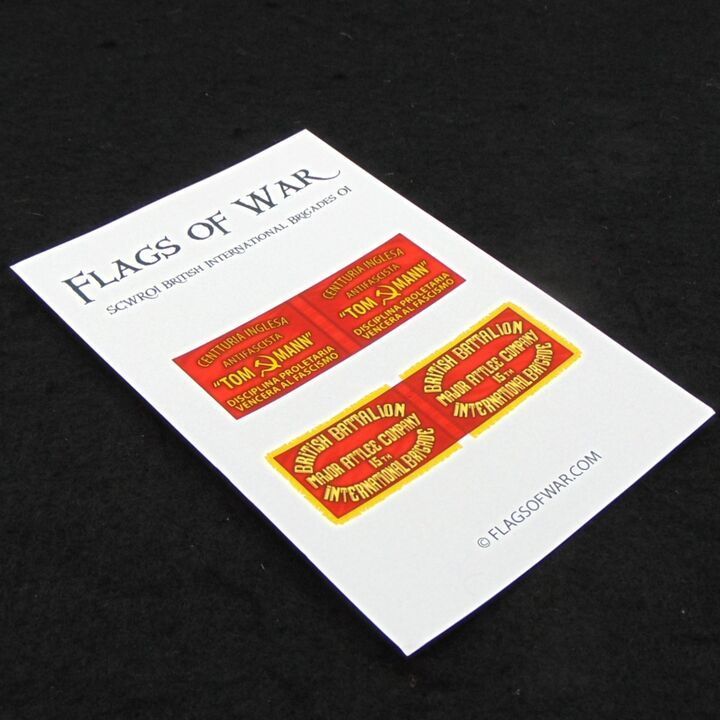 28mm, Flags of War, SCW: Republican Flags for the British International Brigades (1)