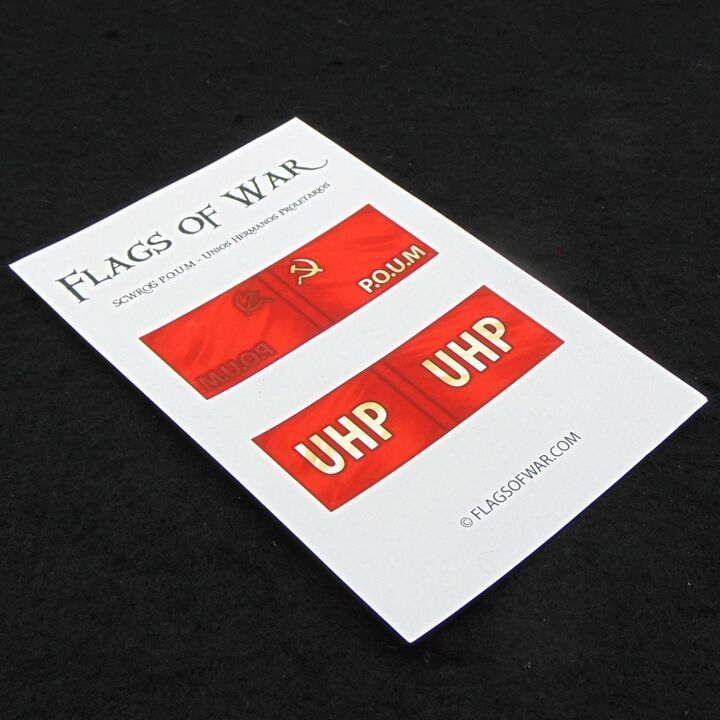28mm, Flags of War, SCW: Republican Flags for P.O.U.M - Uníos Hermanos Proletarios