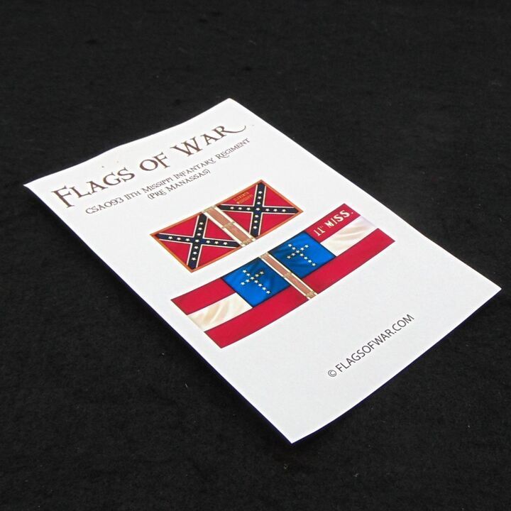 28mm, Flags of War, ACW: Confederate - 11th Mississippi Regiment (Pre Manassas) 28mm, Flags of War, ACW: Confederate - 11th Mississippi Regiment (Pre Manassas)