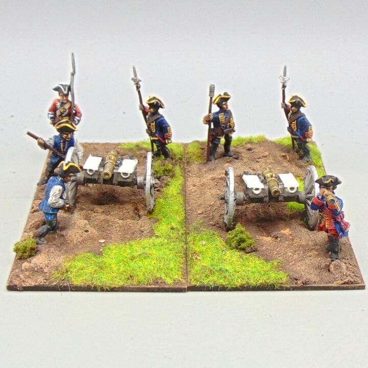 Grade D - Front Rank Miniatures - SYW - British Royal Artillery Battery Grade D - Front Rank Miniatures - SYW - British Royal Artillery Battery