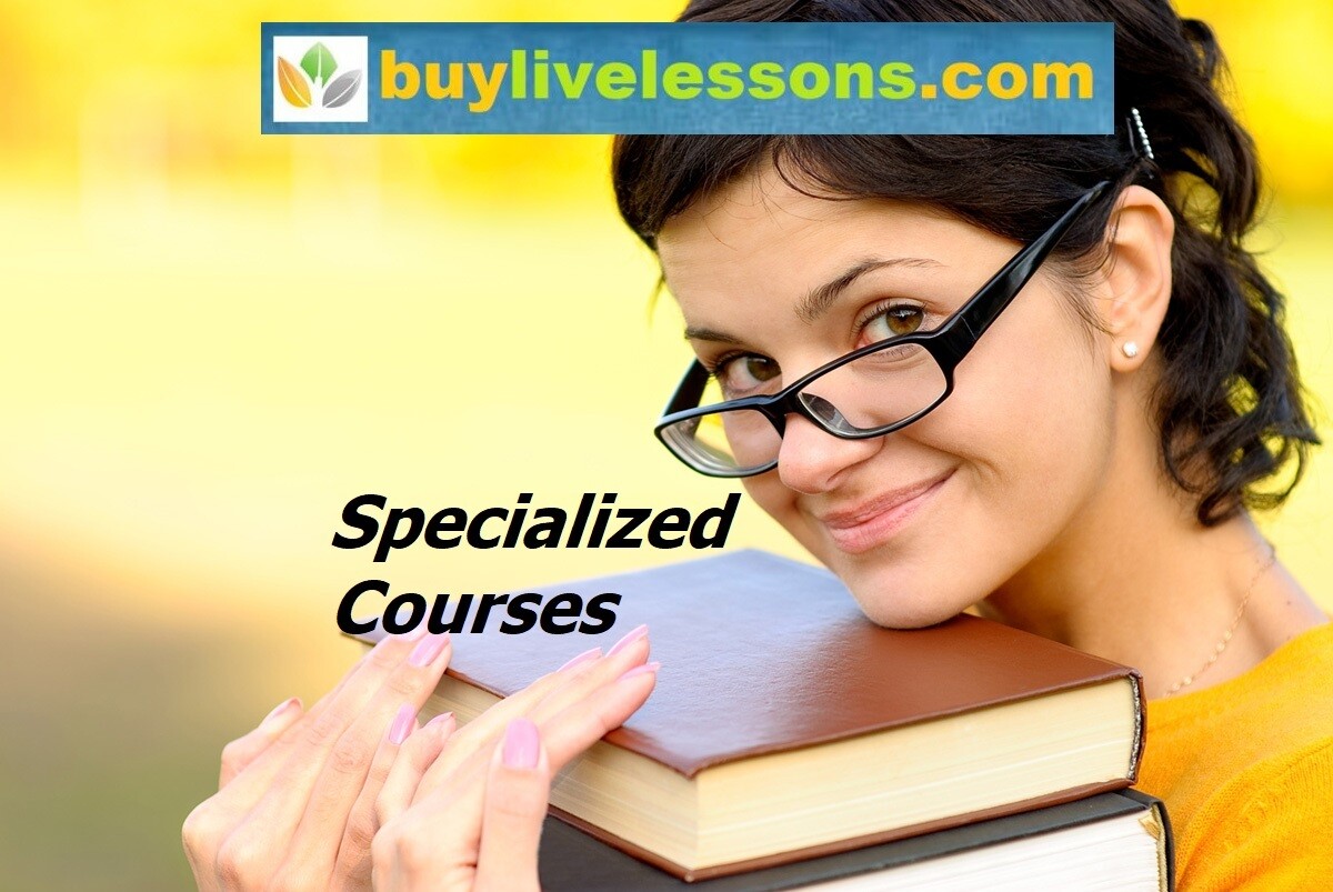 BUY 5 SPECIALIZED LIVE LESSONS FOR 60 MINUTES EACH.