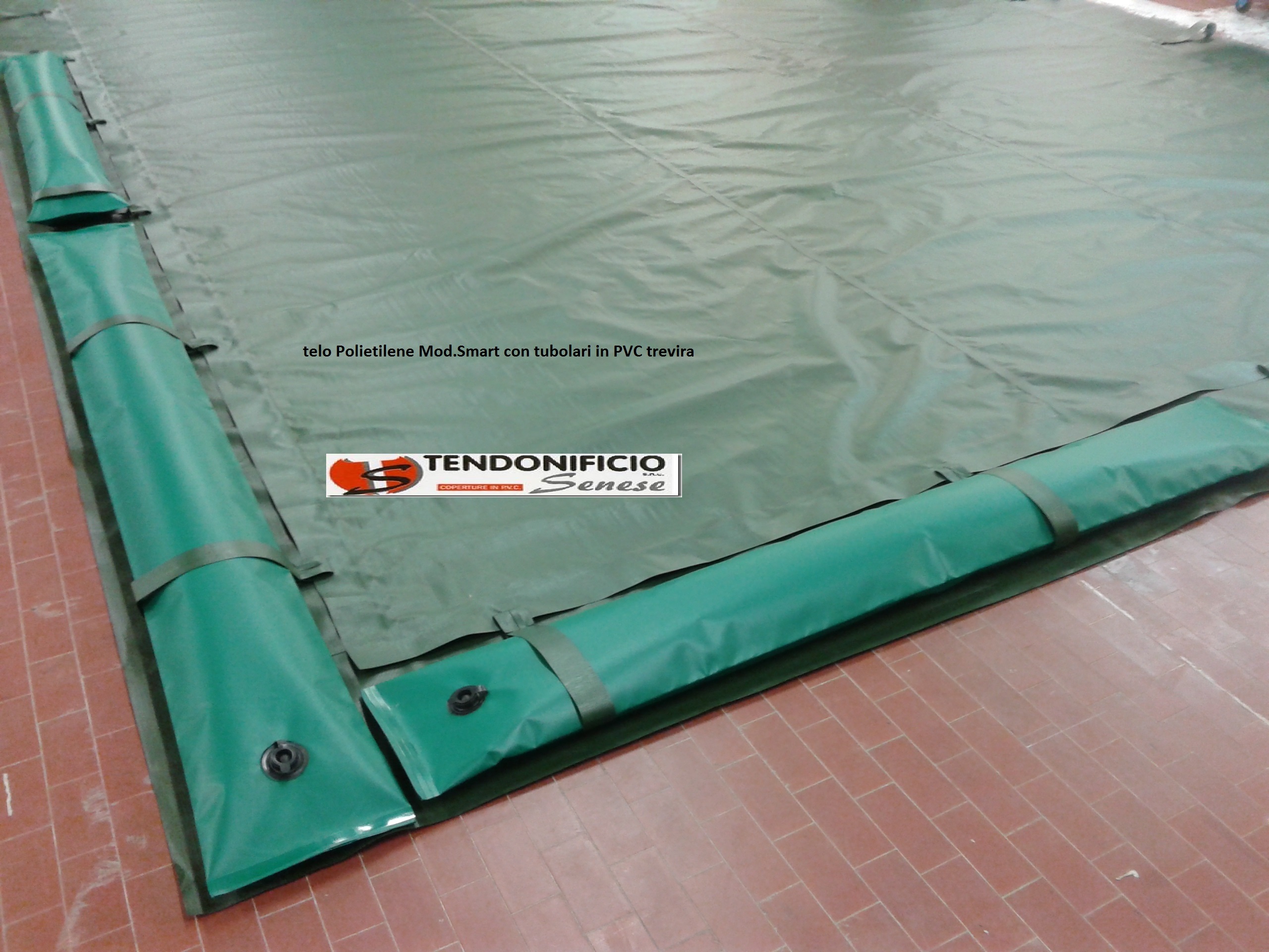 Telo di Copertura Invernale 10,40X 18,40 MT per Piscina 9X17 MT con