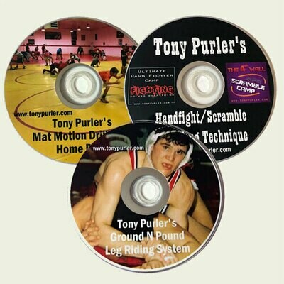 $25 discount when you buy all 3 Tony Purler Wresting Technique DVDs together! ($110 for all 3 DVDs)