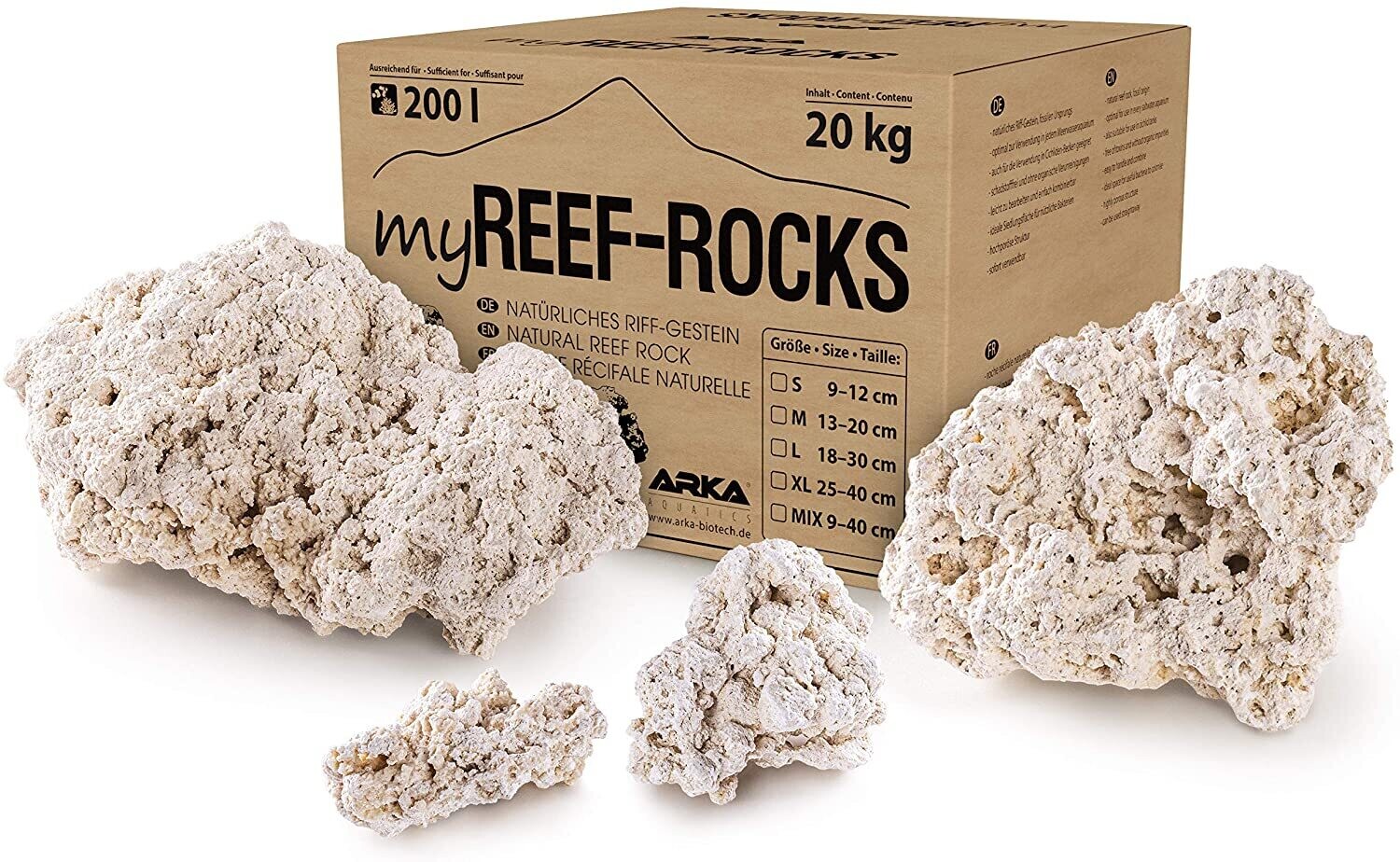 ARKA myReef-Rocks 9-12 cm 20 kg Karton