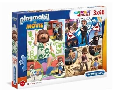 Clementoni Puzzle Playmobil the Movie 3 in1
