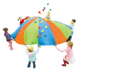 Regenbogen Parachute Spiel