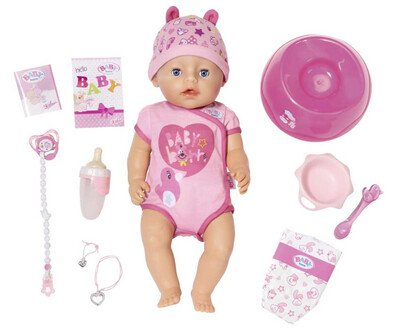 Baby Born Soft Touch Girl mit lebensechten Funktionen und viel Zubehör 43cm