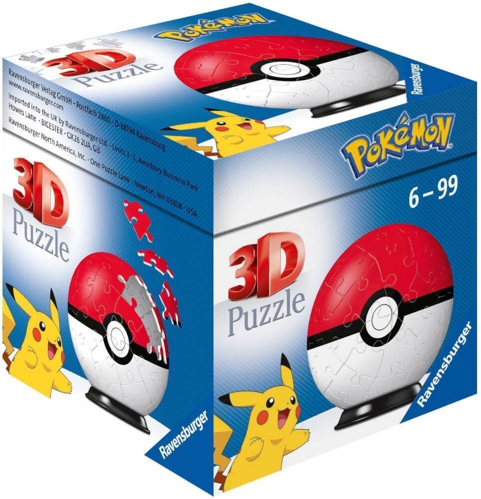 Ravensburger 3D Puzzle 11256 - Puzzle-Ball Pokemon Pokéballs
