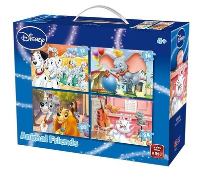 4 Puzzles - Animal Friends Disney (12, 16, 20 und 24 Teile)