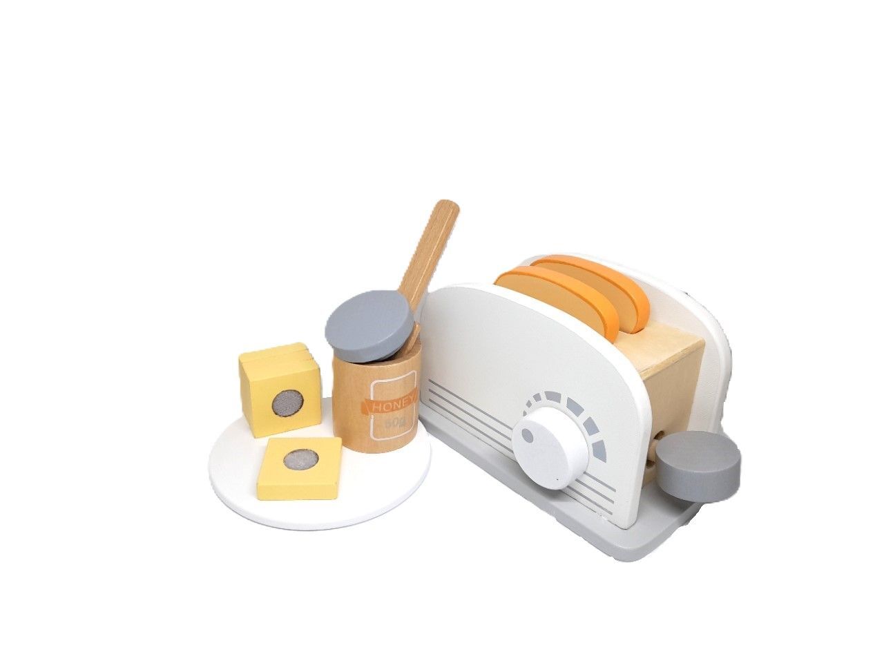 Frühstücksfreude im Doppelpack – Holztoaster & Holz-Mixer Set für Kinder ab 2 Jahren
