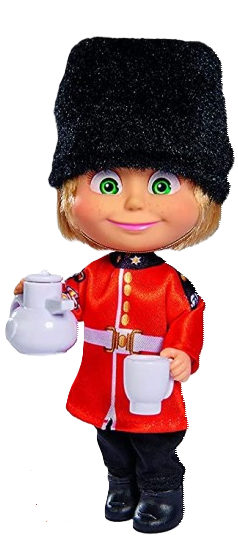 Mascha in englischer Uniform. Royal Guard.