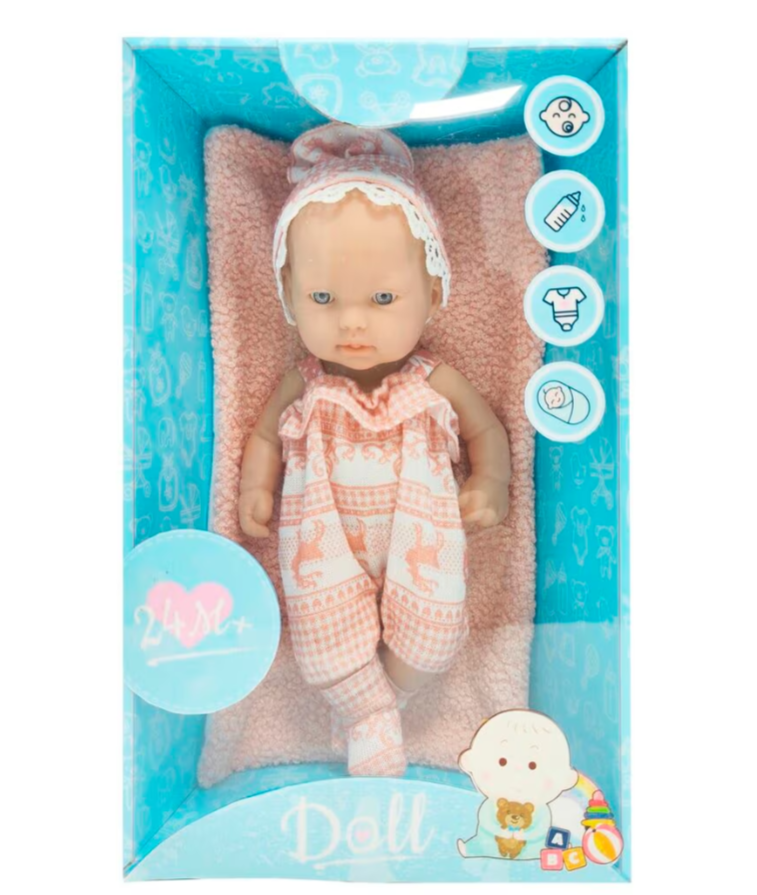 Babypuppe im Jumpsuit (30 cm)