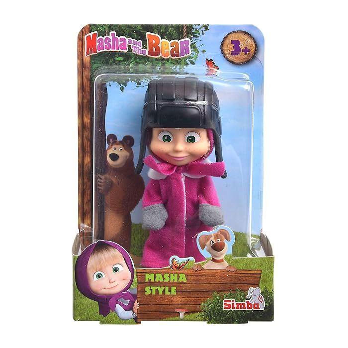 Mascha und der Bär 12cm mit Fliegermütze