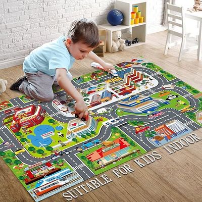Spielmatte Autoteppich Stadtleben 120 cm x 80 cm