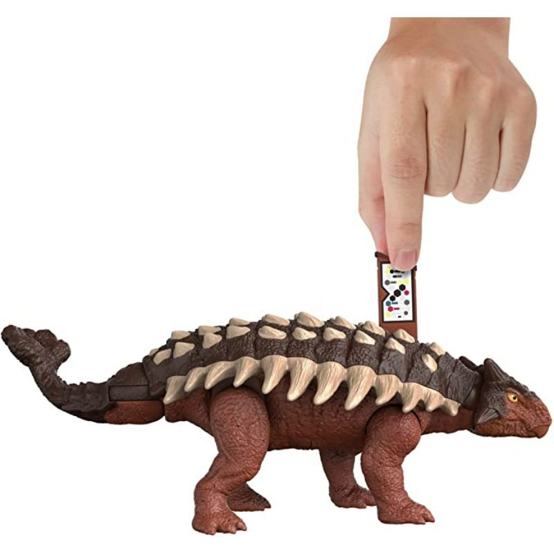 Mattel Jurassic World Roar Strikers Ankylosaurus – Action-Figur mit Brüll- & Angriffsbewegung