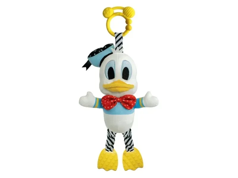 Disney Baby Donald Duck Kuscheltier – Sensorikspielzeug ab 6 Monaten mit Rassel, Quietsche & Beißfüßen