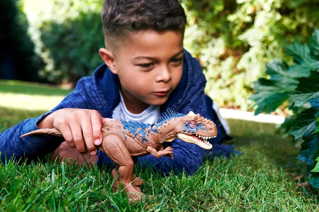 Jurassic World Roar Strikers Rajasaurus – Dinosaurier mit Sound & Actionfunktion