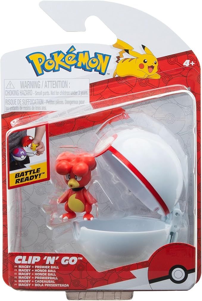 Pokémon Clip’n’Go Poké Ball Set – Magby & Premier Ball