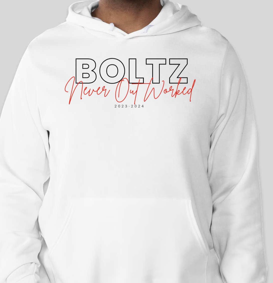 White - Hoodie - Never Out Worked