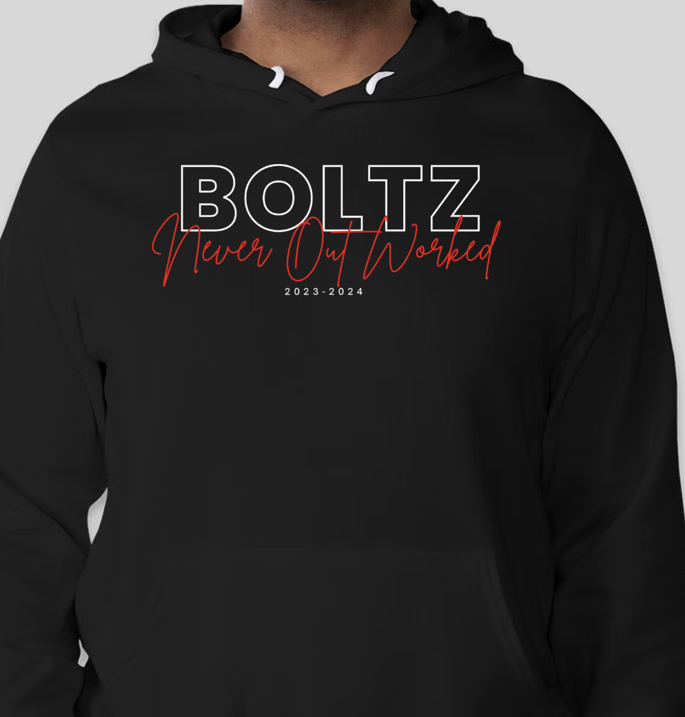 Black - Hoodie - Never Out Worked