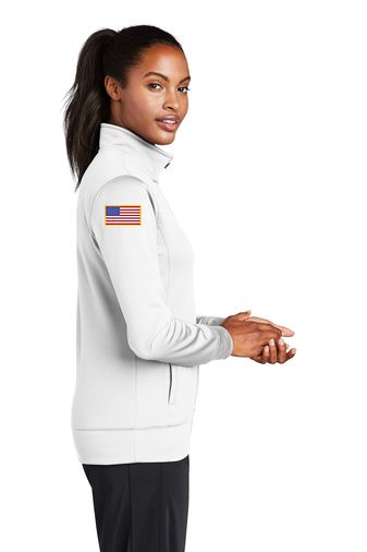 White - Sport Tek Womens Full Zip Jacket