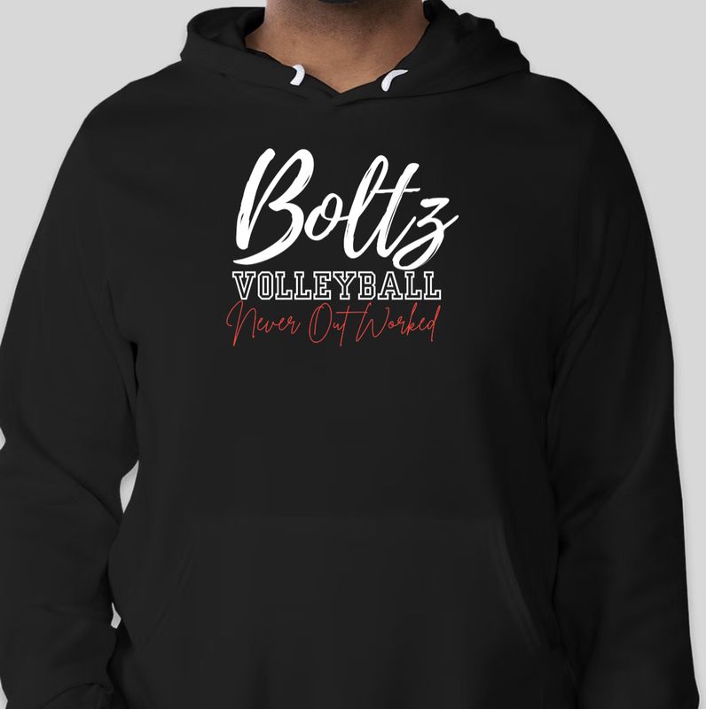 Black - Hoodie - Never Out Worked Version 2