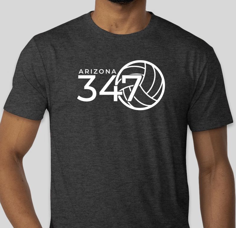 347 Volleyball Charcoal T-Shirt