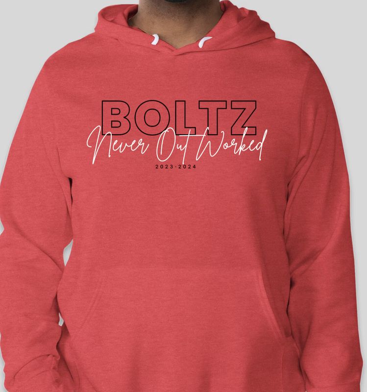 Red - Hoodie - Never Out Worked