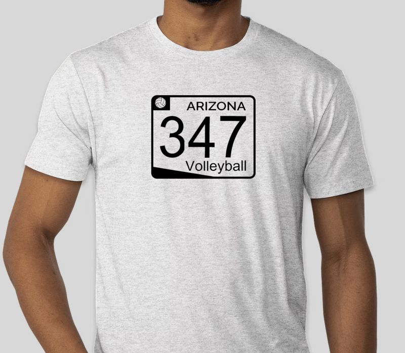 347 Volleyball White - Street Sign T-Shirt