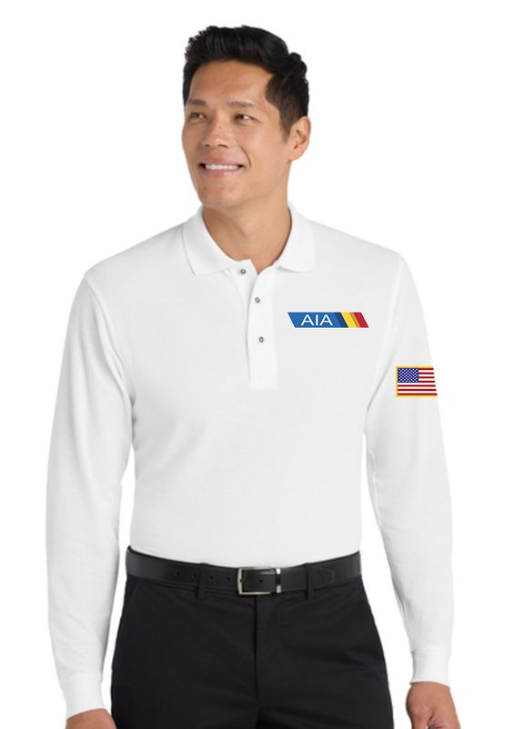 Port Authority Long Sleeve Mens AIA Polo