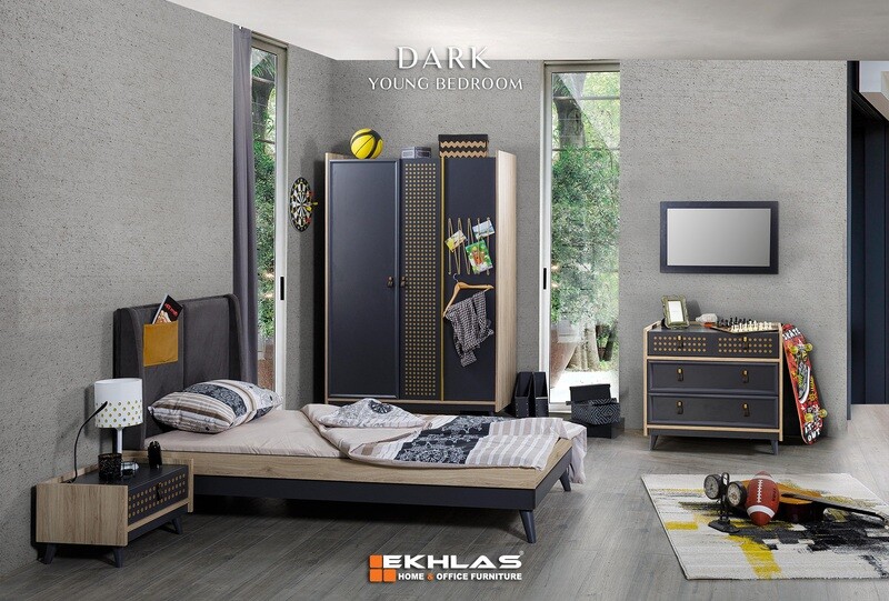 Dark young bedroom