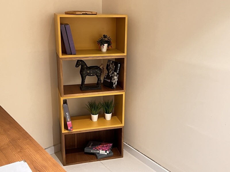 Domino book shelf