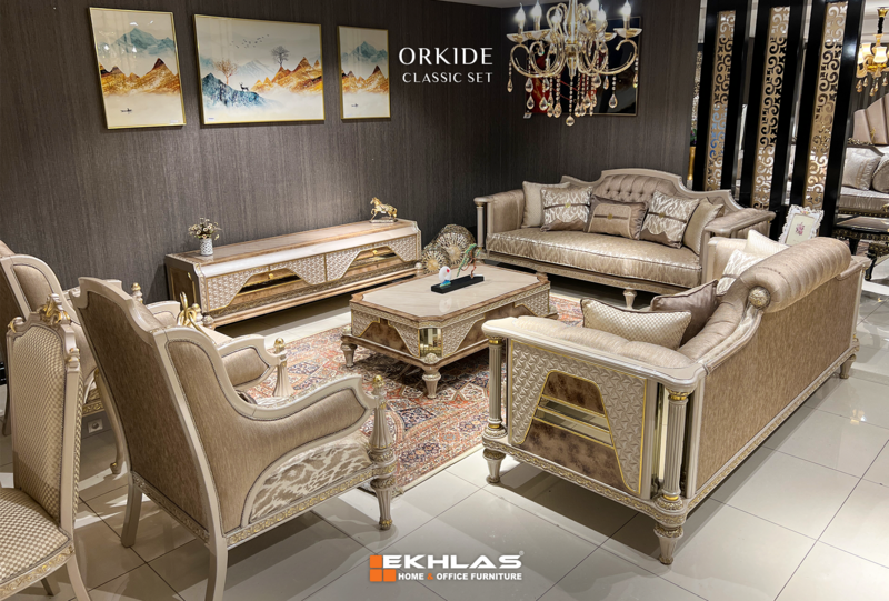 Orkide Classic sofa set and tables