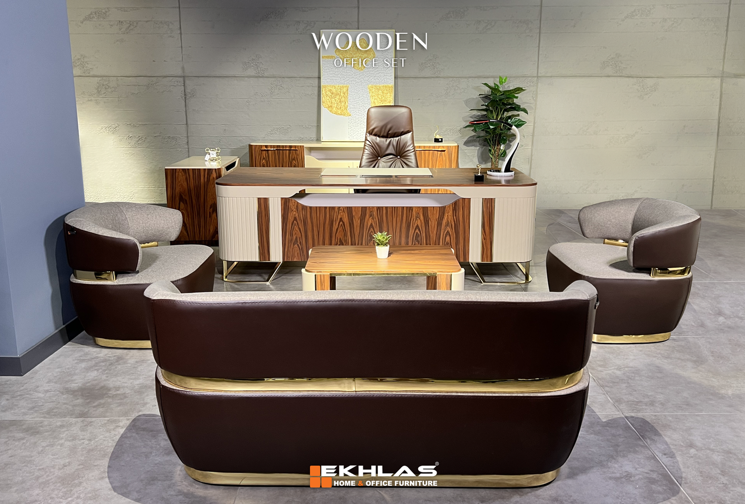 Wooden office set