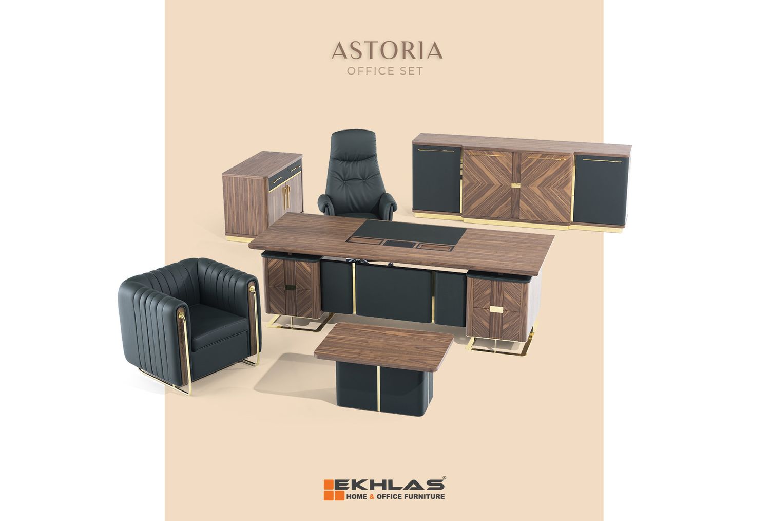 Astoria Black  office set