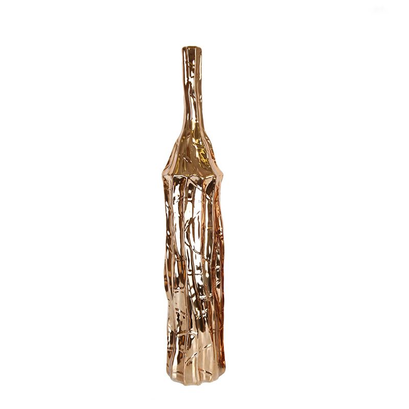 golden ceramic vase